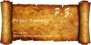 Prinz Zdenkó névjegykártya